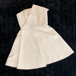 C/MEO Collective My Life White Strapless Asymmetric Mini Dress XS